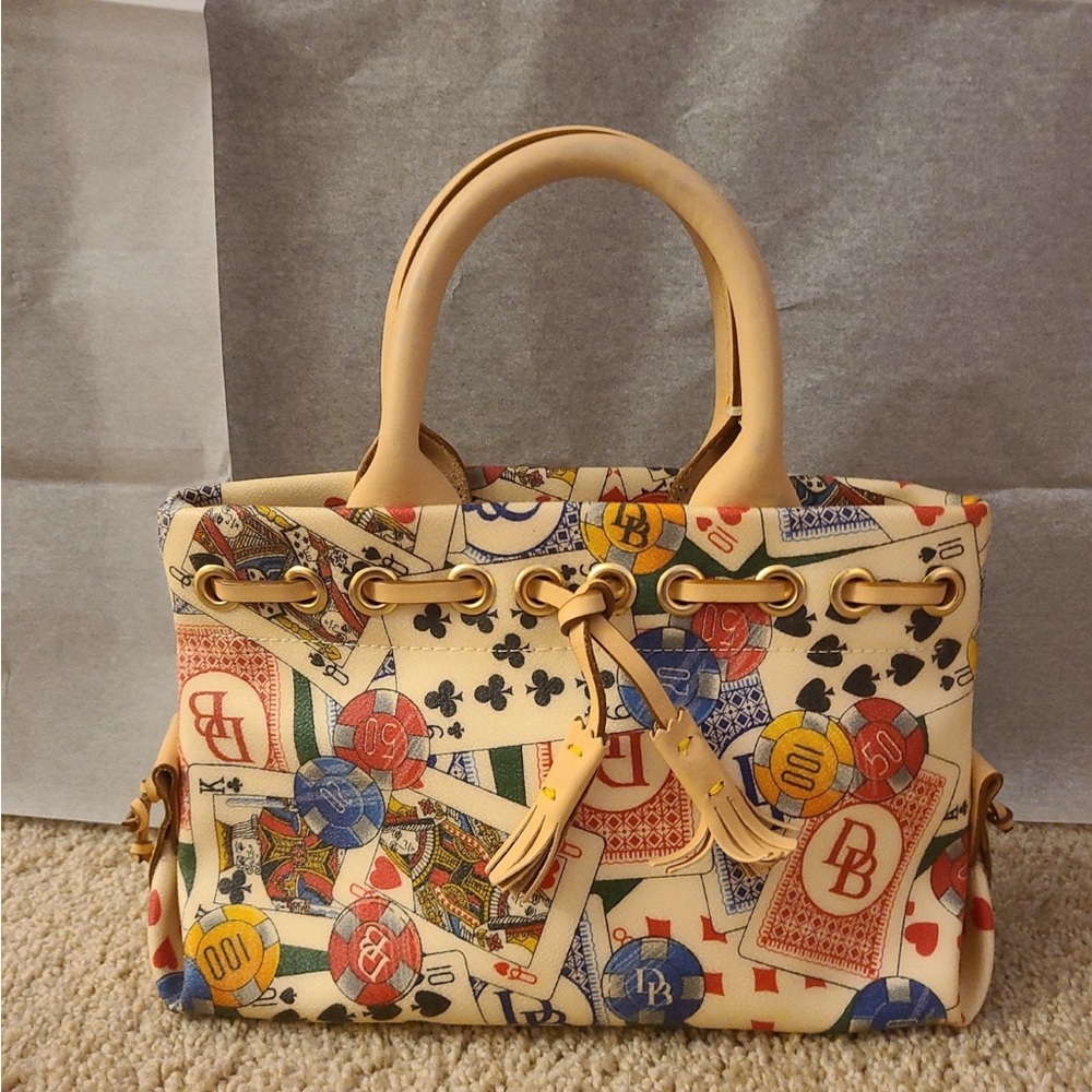 SOLD-Authentic rare Dooney and Bourke casino mini tassle tote